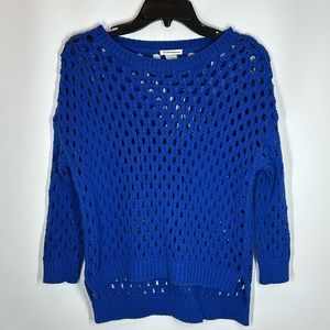 Club Monaco | Women’s XS Blue Hole Sweater